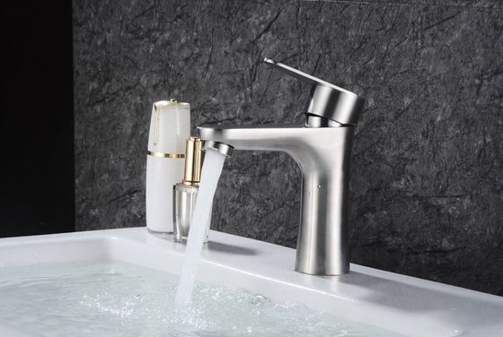 OEM Preservative Brushed Steel Bathroom Taps Nickel Surface