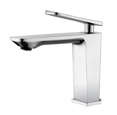 Lead Free Acid Resistant Hot And Cold Basin Mixer Surface Plating Process Easy To Clean