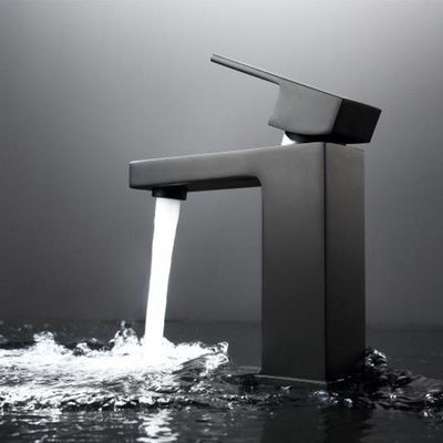 Dirt Resistant Brushed Black Dish Washing Faucet Electroplating Matte Black Basin Taps