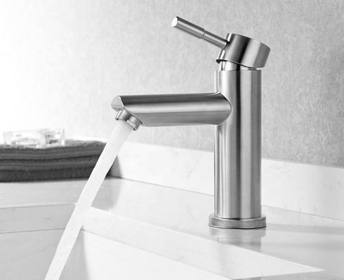 OEM Baking Varnish Stainless Steel Basin Faucet No Lead Acid Resistance