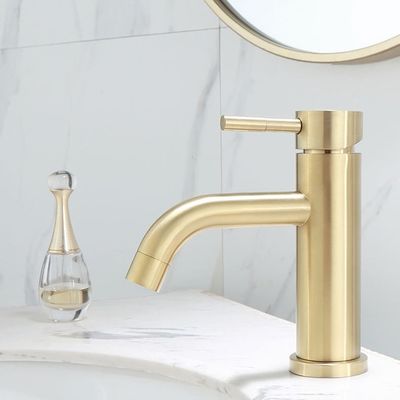 Bathroom Polishing Stainless Steel Basin Faucet Environmental Protection