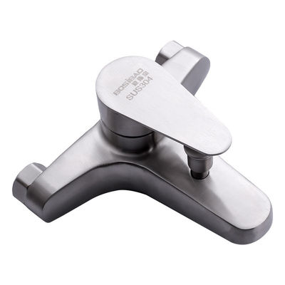 Smooth Stainless Steel Bath Faucet Electroplating Hot And Cold Water Tap