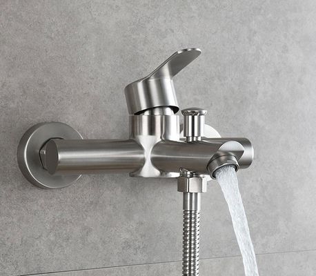 Modern Drawing Stainless Steel Bath Faucet Not Easy To Rust Long Lasting