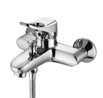 Ceramic Disc Stainless Steel Bath Faucet With 5.5 Inches Spout Reach