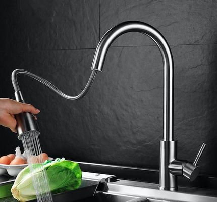 Laser Logo 304 Stainless Steel Kitchen Faucet Never Corrode Never Deform