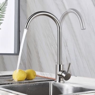 OEM 304 Kitchen Sink Faucets Single Handle Hot Cold Water Tap Lead Free