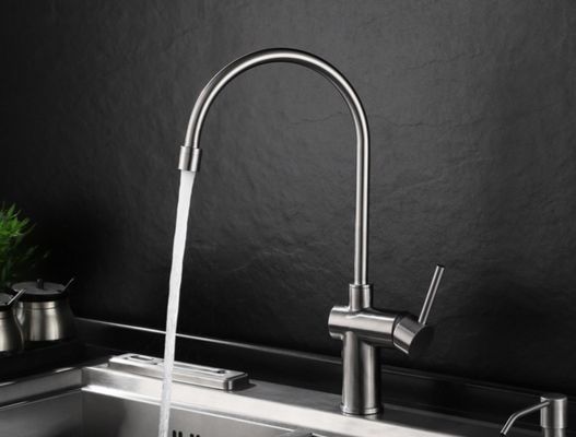 Customized Logo Single Cold Basin Tap Surface Drawing Single Hole Basin Tap