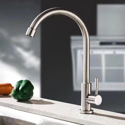 Traditional Polishing Brushing Single Basin Faucet Deck Mounted