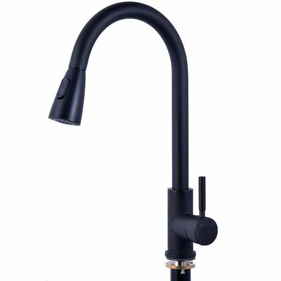 Modern Black Brushed Telescopic Dishwasher Taps Safe Lead Free