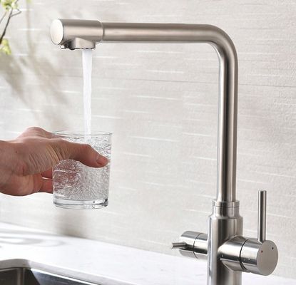 Brushed Stainless Steel Retractable Faucet Lead Free No Rust Custom Logo