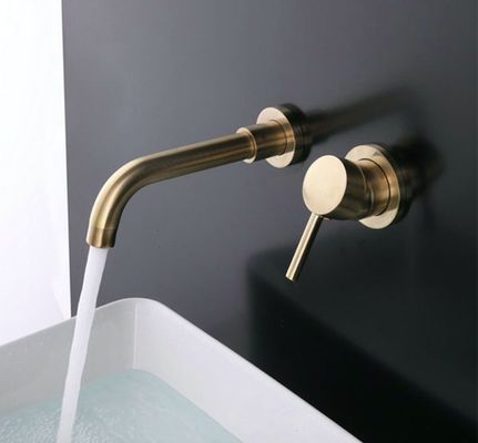 Modern Gold Brushed Stainless Steel Concealed Faucet Easy To Clean