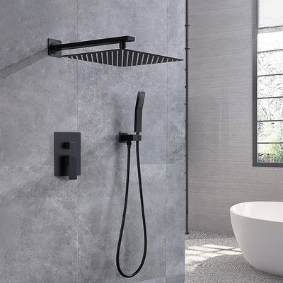 Black Brushed Stain Resistant Concealed Sink Taps Hot And Cold Water Faucet
