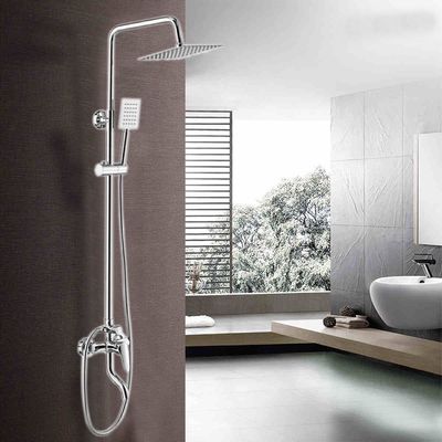 Contemporary Stainless Steel Wall Mount Faucet Set Dirt Resistant Lead Free