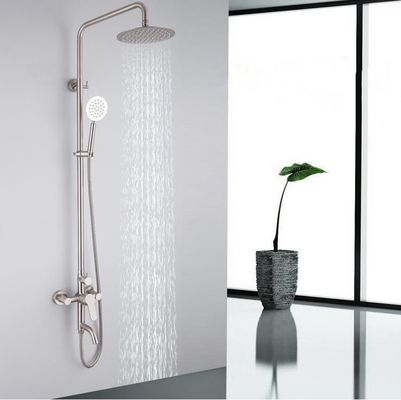 304 Stainless Steel Brushed Bathroom Shower Faucets Set Custom Logo