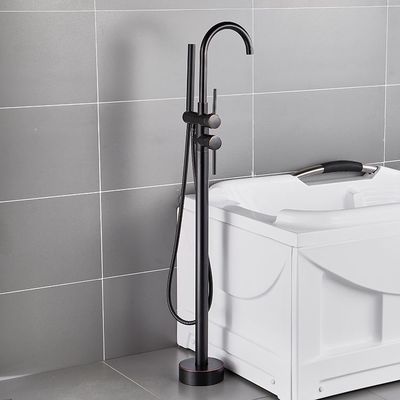 Silver Luster Brushed Stainless Steel Bathroom Shower Faucets Set Safe Lead Free