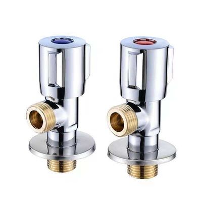 Silvery White Luster Stainless Steel Bathroom Angle Valve Preservative Polished Surface